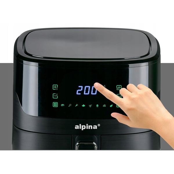Alpina Airfryer 6L 1600W fekete olajmentes sütő