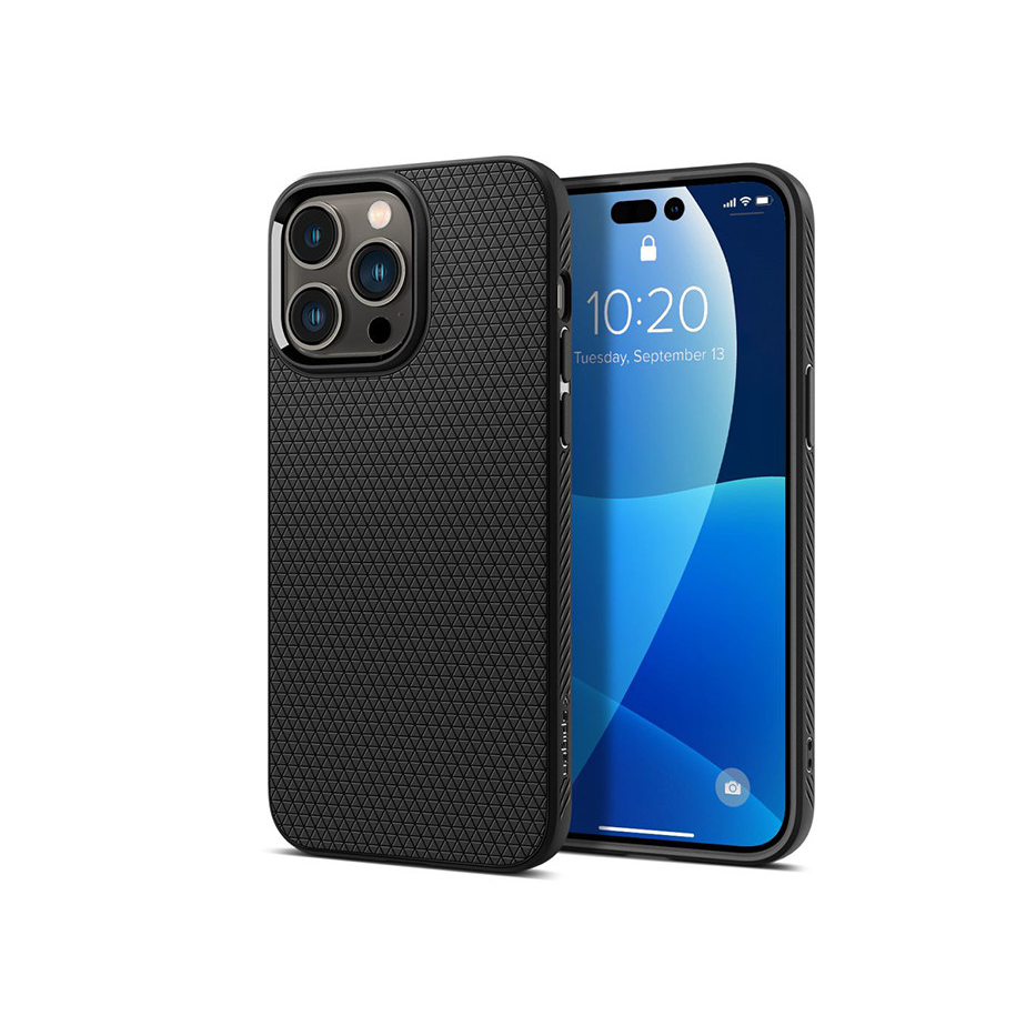 Apple iPhone 14 Pro ütésálló hátlap - Spigen Liquid Air - fekete (SP0183)