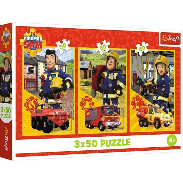 Sam a tűzoltó: A tűzoltói csapat 3x50db-os puzzle - Trefl