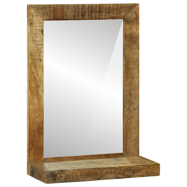 Fürdőszobai tükör 50x22x70 cm Tömör durva mangófából
