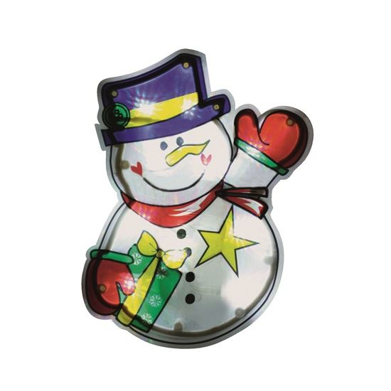 Somogyi LED-es Ablakdísz Hóember 21cm hideg fehér (KID 312) (KID 312)