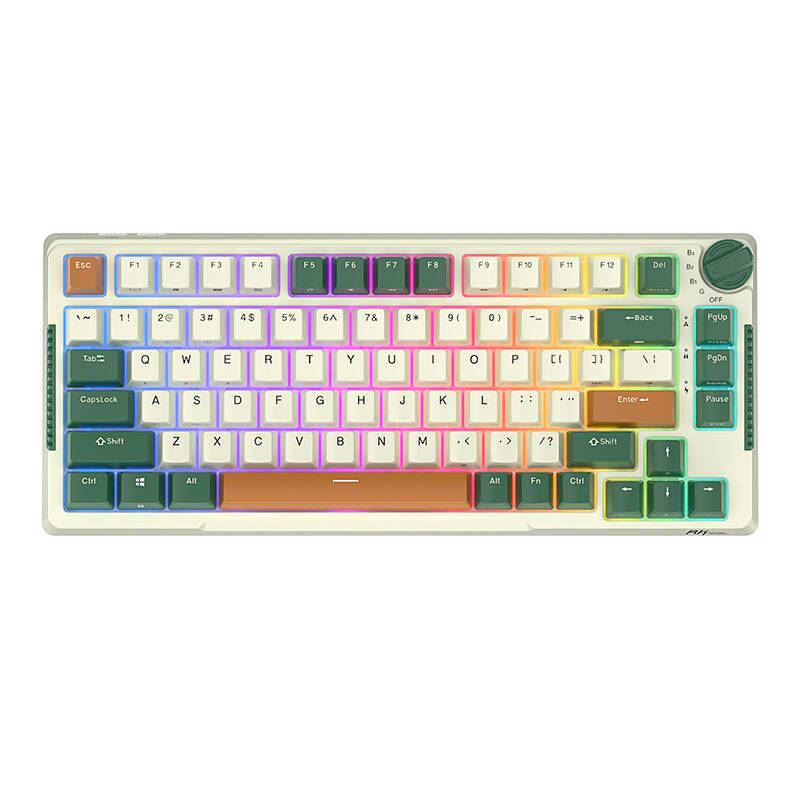 Bezdrôtová mechanická klávesnica Royal Kludge Rkh81 Rgb Sky Cyan Switch (RKH 81 skycyan green)
