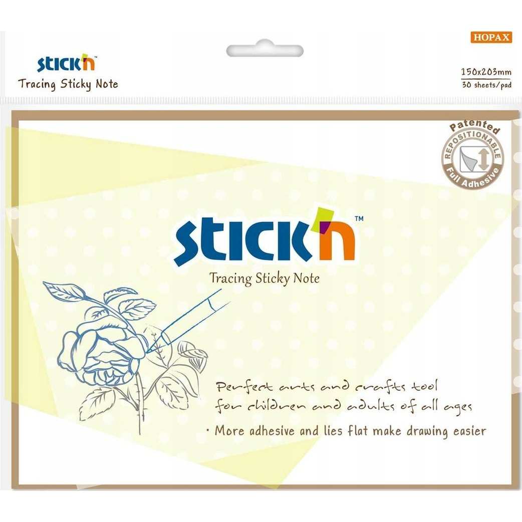 Stick`N 150x203mm 30lapos átlátszó öntapadó tömb (610893)
