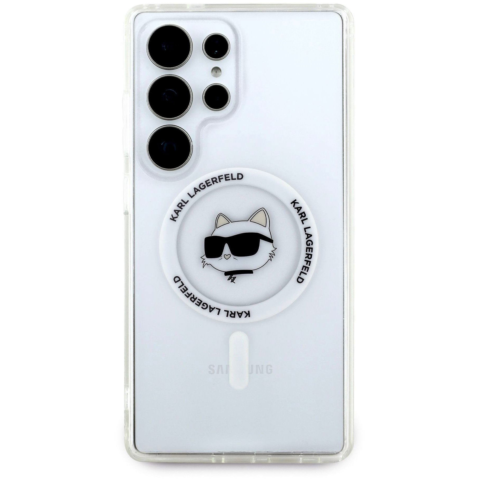 Karl Lagerfeld IML Choupette Head Samsung Galaxy S25 Ultra átlátszó MagSafe tok (KLHMS25LHLSCHH)