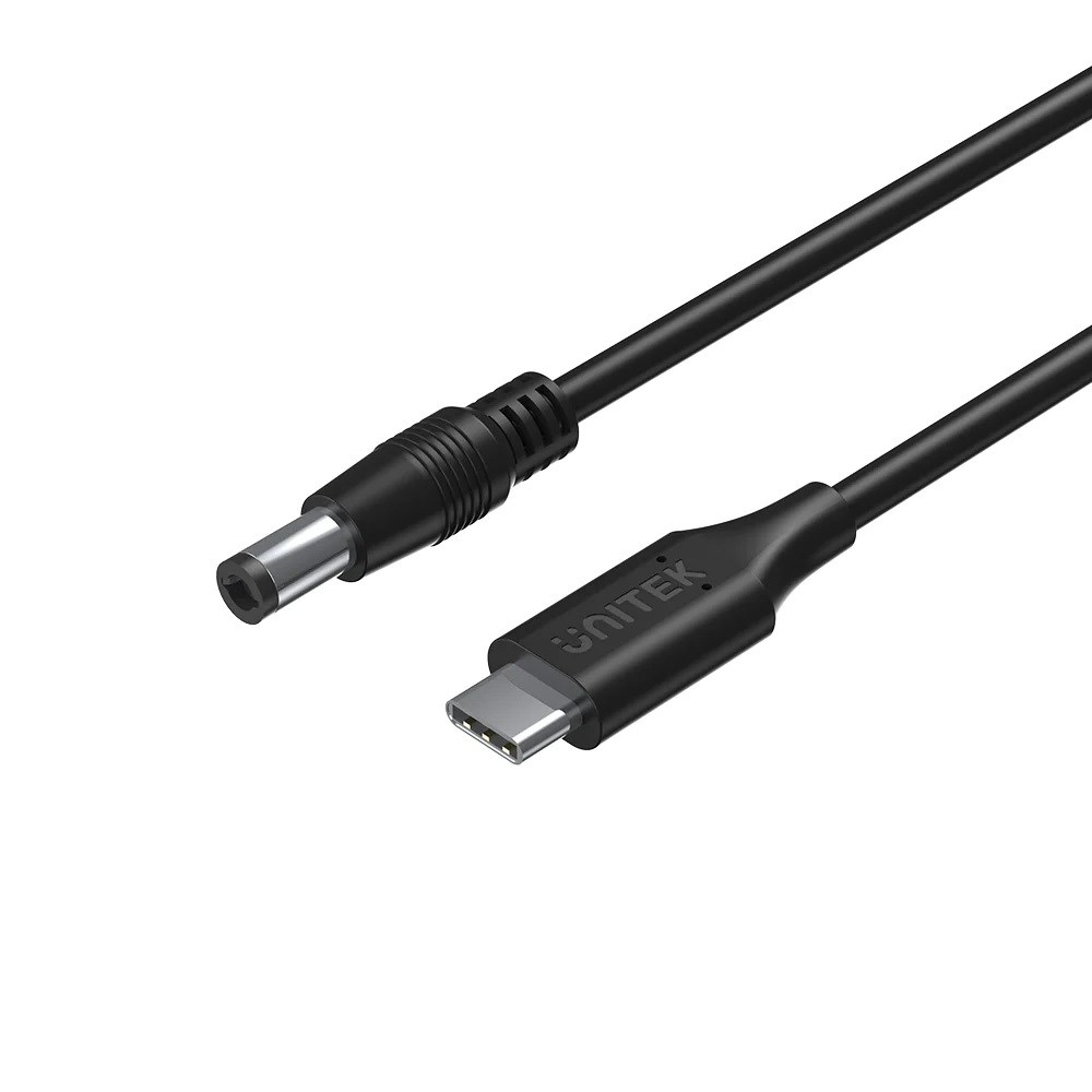 Unitek C14116BK USB-C apa - 5.5 x 2.5mm DC Tohsiba / Asus apa Töltő kábel - Fekete (1.8m) (C14116BK-1.8M)