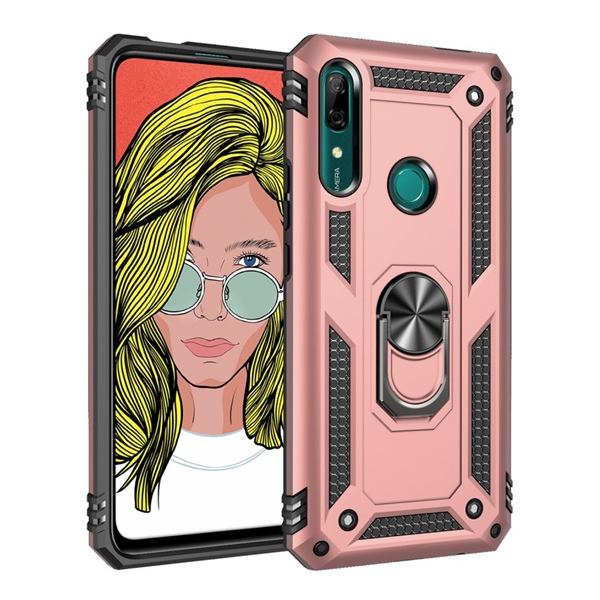 Defender szilikon telefonvédő (ütésállóság, tartógyűrű, mágneses) ROZÉARANY Huawei P Smart Z (Y9 Prime 2019) "Gigapack csomagolás" (GP-89879)