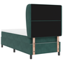 Boxspring Ágy Matrac Kárpitozás Sötétzöld, 100x200 cm