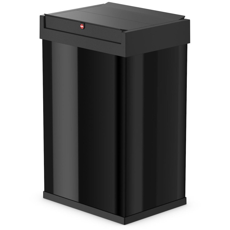 Hailo Big-Box Swing L 8401410 Szemeteskuka 35 l Acéllemez (Sz x Ma x Mé) 339 x 545 x 260 mm Fekete Magától záródó fedél 1 db (4007126001528)