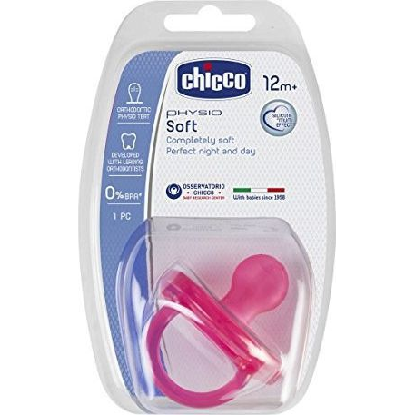 Chupete Chicco Physio Soft de Silicona 12m+ Rosa