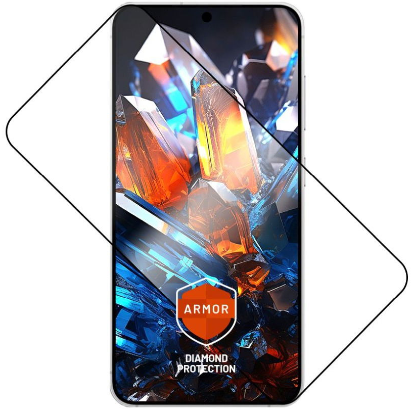 FIXED Armor Samsung Galaxy S24/S25 üvegfólia + AR réteg, Anti-dust applikátor - fekete (FIXGA2-1504-BK)