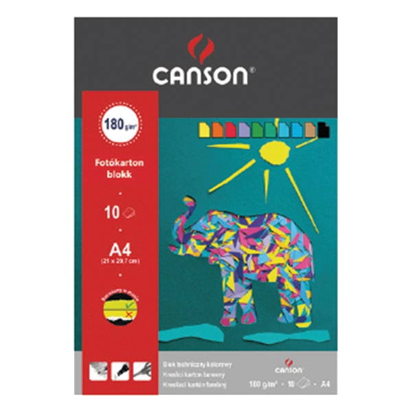 Canson Student A4 10ív színes fotókarton blokk (CAP6666-857)