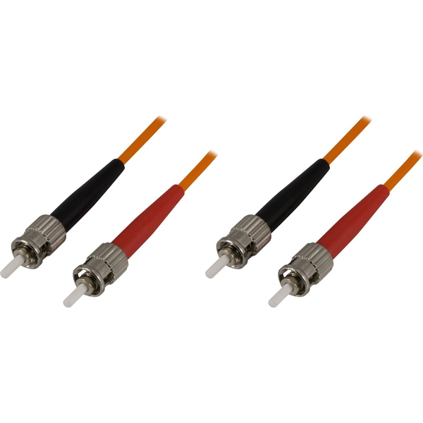 Deltaco DELTACO OM1 fiber cable, ST - ST, duplex, UPC, 62,5/125, 5m, orange