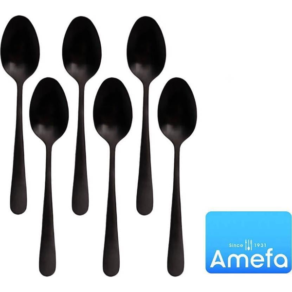 Amefa Zestaw łyżeczek deserowych Amefa 1410 Holenderskie Trend 6 sztuk komplet dla 6 osób czarne