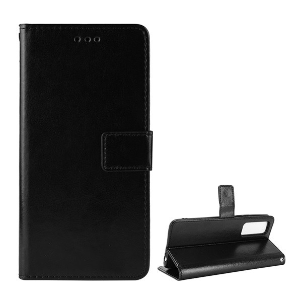 Tok álló, bőr hatású (FLIP, oldalra nyíló, asztali tartó funkció, prémium) FEKETE [vivo Y70] (5996591152295)