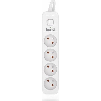 Kerg M02392 Elosztó 4 aljzatos 10A 3m - Fehér (M02392)
