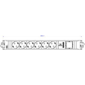 Bachmann BACHMANN STEP ALU 6x styk uziemiony 1x ładowarka USB 1xABD