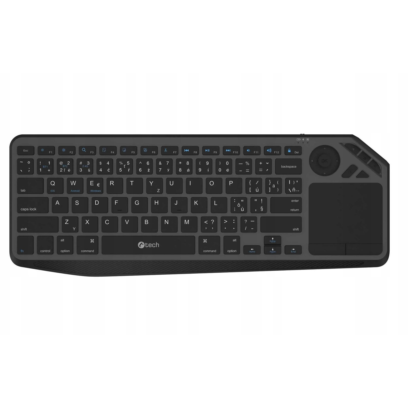 C-TECH WLTK-02 Wireless Cseh fekete (WLTK-02)