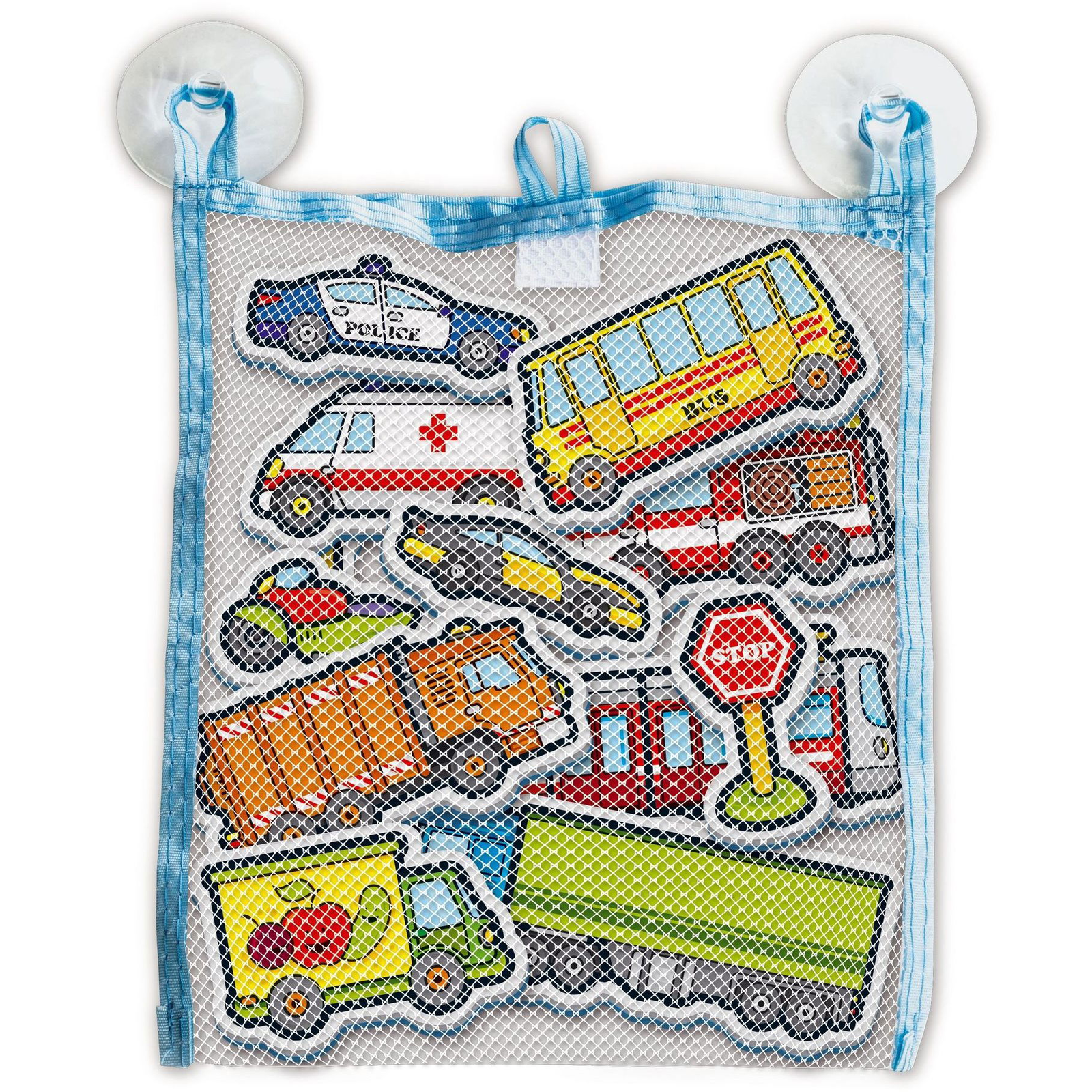 Teddies Az első autóm, habszivacs matrica készlet, hálóval, 12 db (8592190113032)