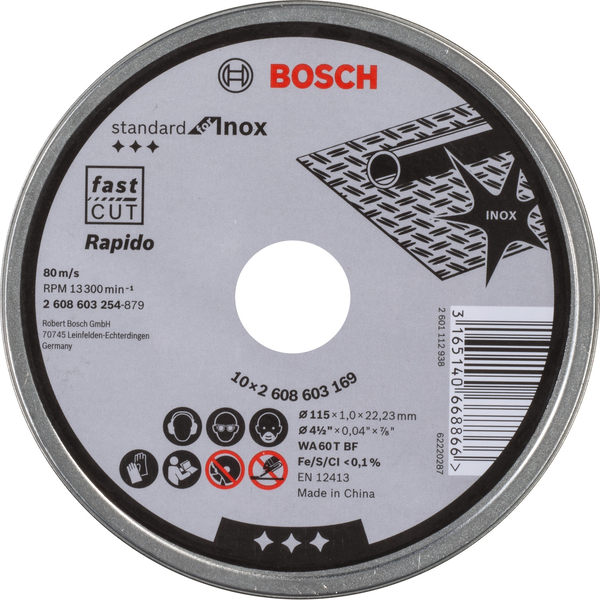 Bosch 2 608 603 254 accessorio per smerigliatrice Disco per tagliare