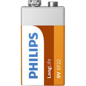 Philips LongLife 6F22L1F/10 husholdningsbatteri Genopladeligt batteri 9V Zink-carbon