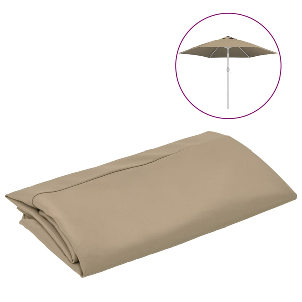 vidaXL Pokrycie do parasola ogrodowego, kolor taupe, 300 cm