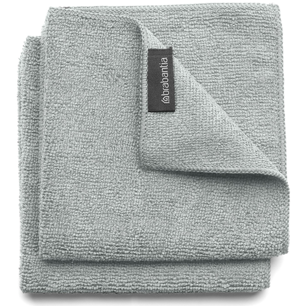 BRABANTIA SinkSide Microfibre Dish Cloths mikroszálas tisztítókendő. 2 db-os szett. középszürke. 300x300mm - 230325