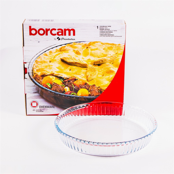 Pasabahce Borcam Bordázott hőálló üvegedény Ø 26cm 1,7L - Átlátszó