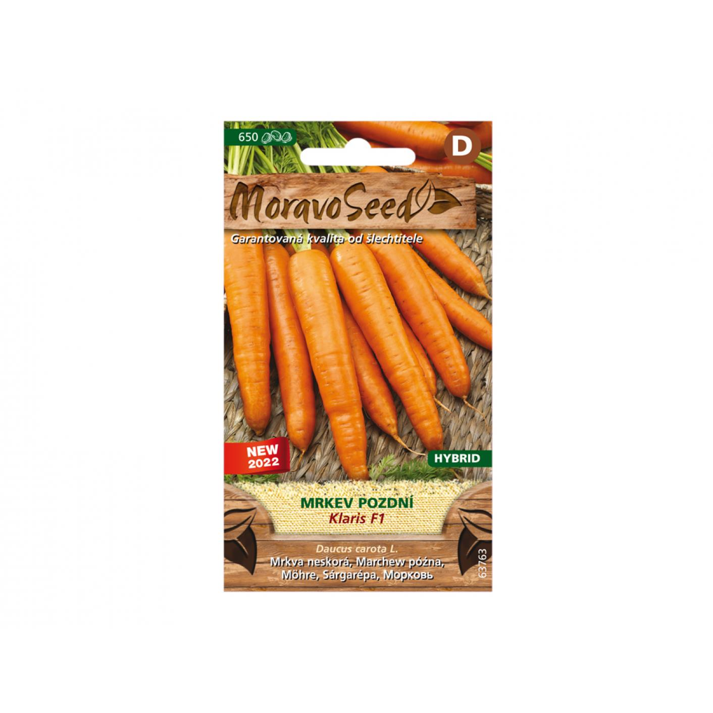 MORAVOSEED Sárgarépa késői KLARIS F1 (1905mm)