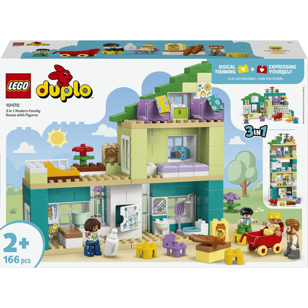 LEGO DUPLO 3-IN-1 MODERN FAMILY HOUSE WITH FIGURES 10470