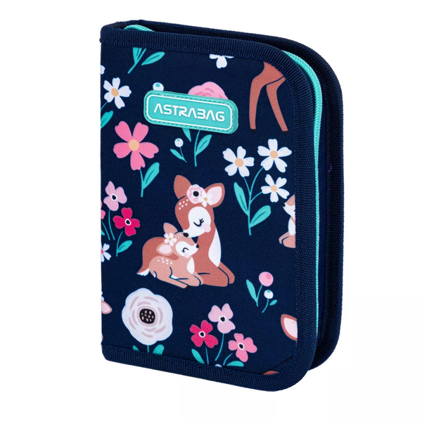 Astrabag Baby Deer töltetlen Kihajtható tolltartó lányoknak 20 x 13 x 3 cm - Mintás