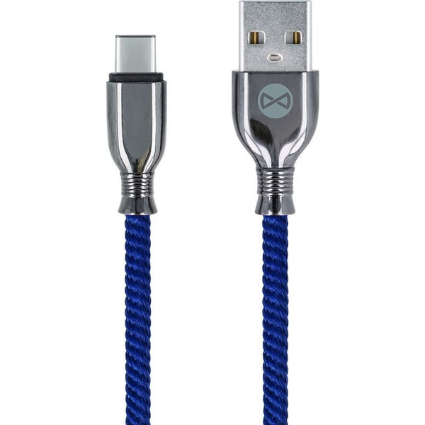 Forever Tornado USB-A-Type-C Kábel 3A 1 m-Kék