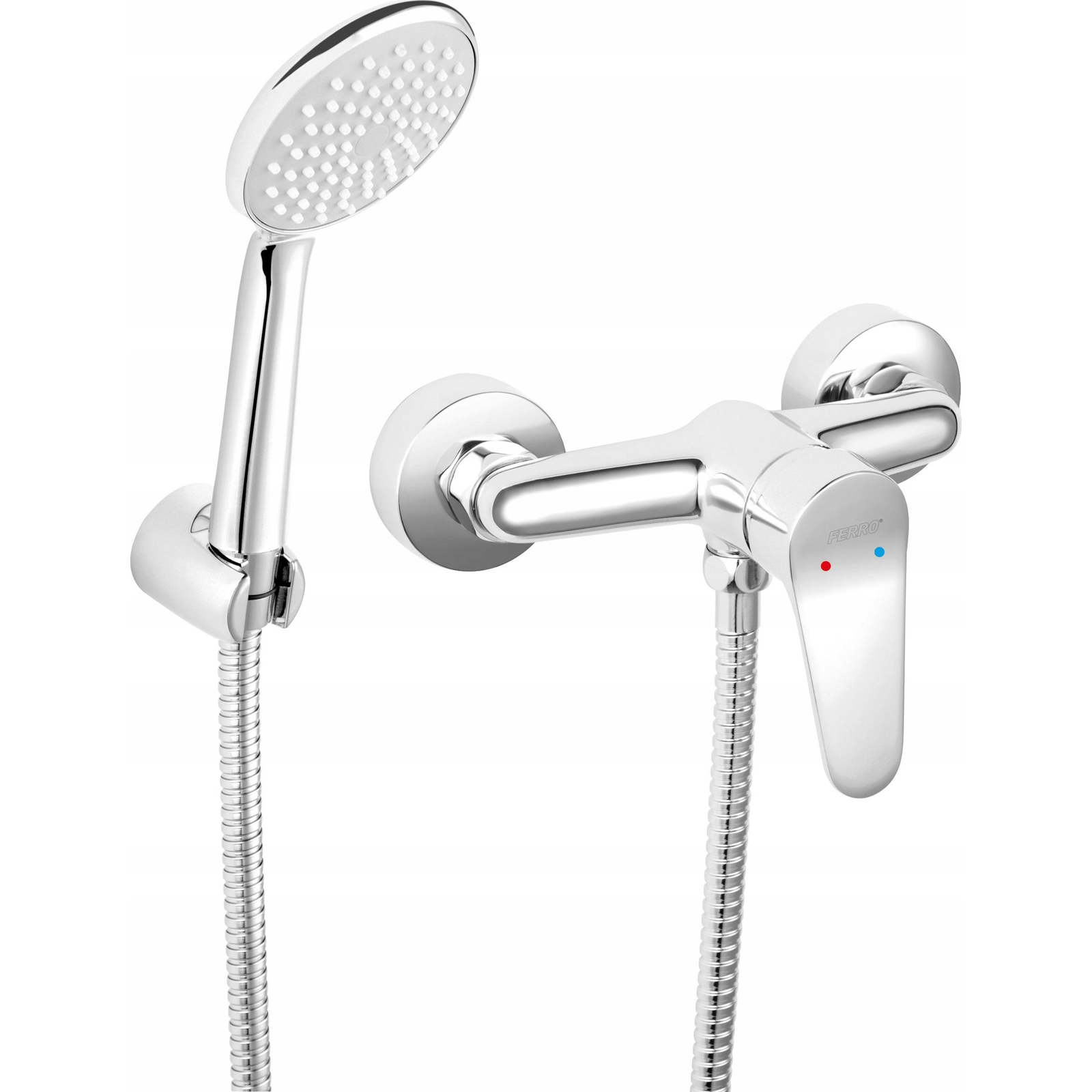 Ferro BIS77 Isso Zuhanycsaptelep Zuhanyszettel - Kifolyó nélkül, Egykaros, Ezüst (BIS77)