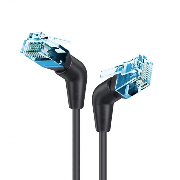 Techly ICOC UF6A-TPE36-020B cavo di rete Nero 2 m Cat6a U/FTP (STP)