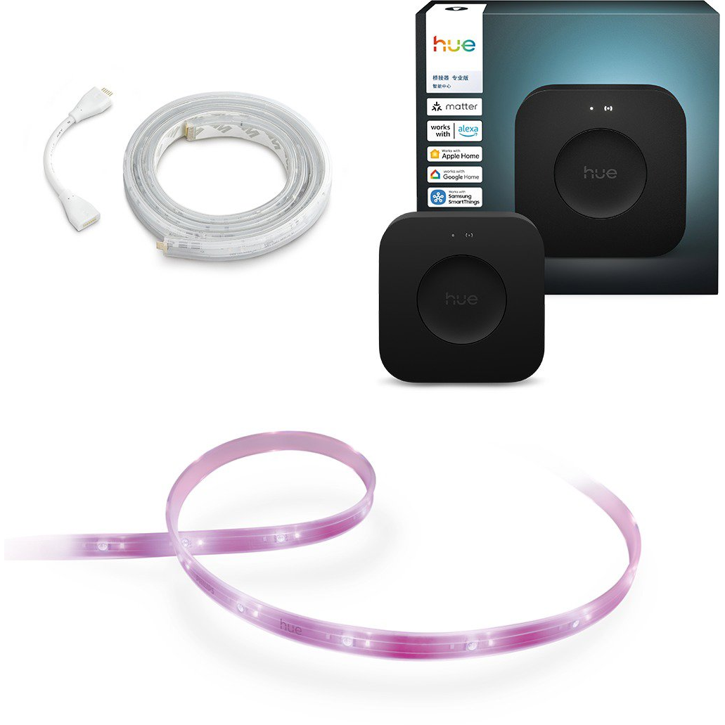 Philips Hue Bridge Pro + Philips Hue LightStrip Plus v4 + Philips Hue LightStrip Plus v4 extension (929003582607/929002269101/929002269201)
