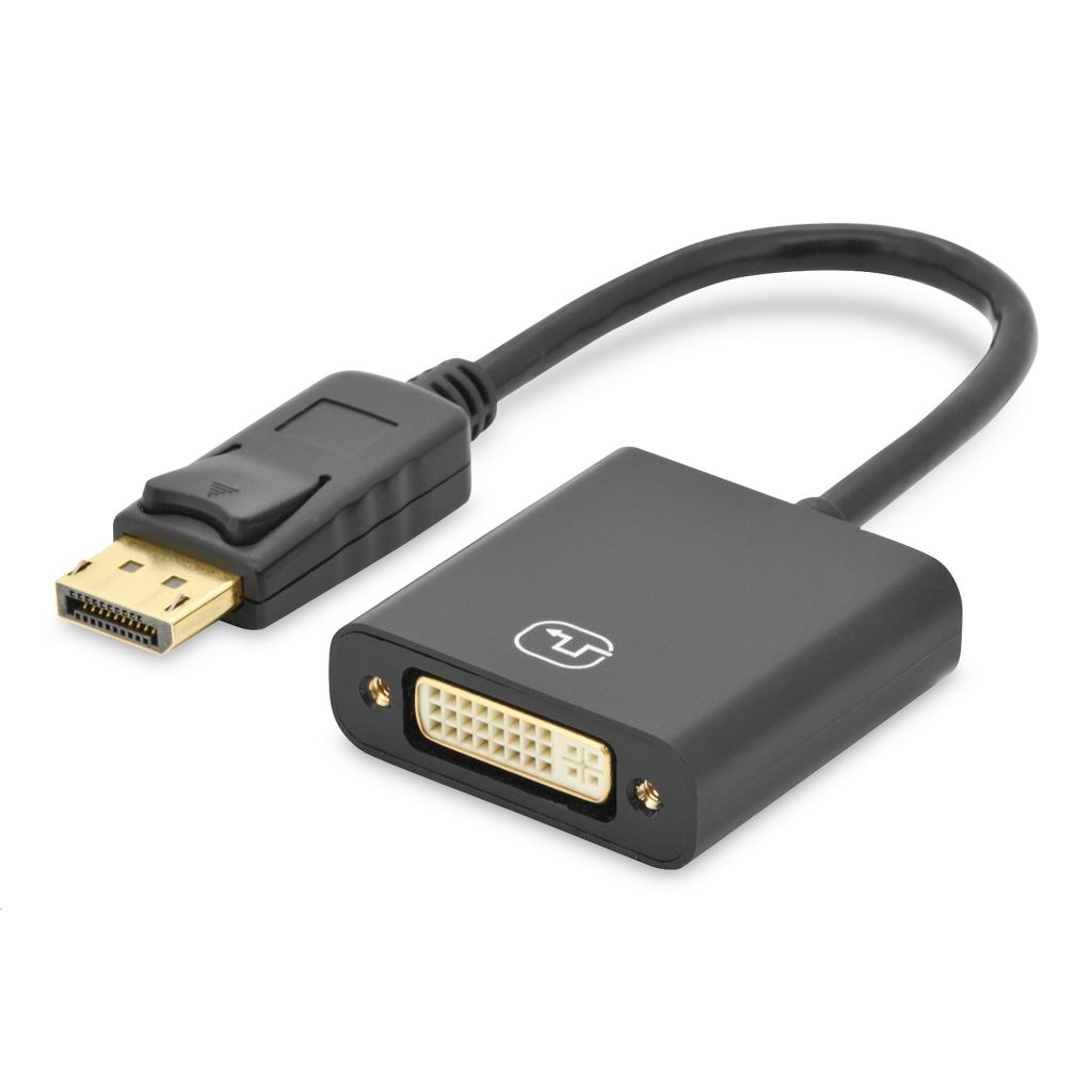 Assmann Display Port -> DVI-I átalakító fekete (AK-340401-001-S) (AK-340401-001-S)