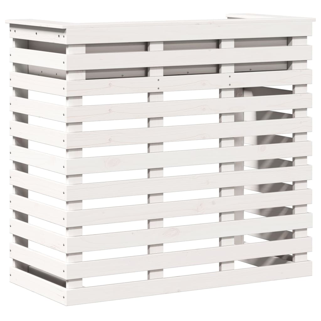 fehér kültéri tömör fenyőfa bárasztal 113,5 x 50 x 103 cm (832531)