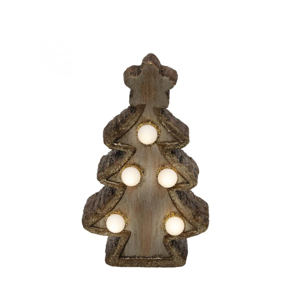 Somogyi LED-es Kerámia Asztali dísz fenyőfa forma melegfehér (KDC 15/T) (KDC 15/T)