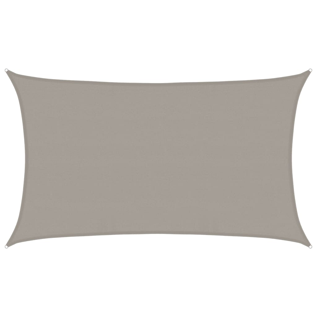 világosszürke négyszögletű HDPE napvitorla 160 g/m² 5x8 m (4001995)