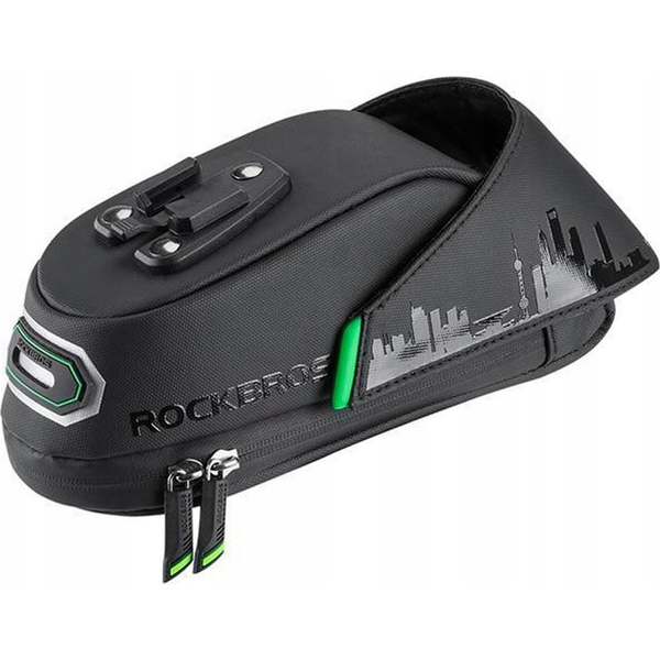 RockBros Torba rowerowa na telefon narzędzia pod siodełko z szybkozłączką czarna ROCKBROS