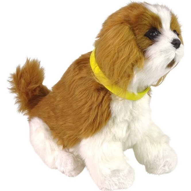 Interaktív Plüss Puha Szőrű Cavalier Kutya - Tanulható Funkciókkal (12702)