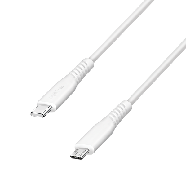 Logilink USB 2.0 Type-C kábel, C/M - micro USB/M, 480 Mbps, 12W, fehér, 2 m