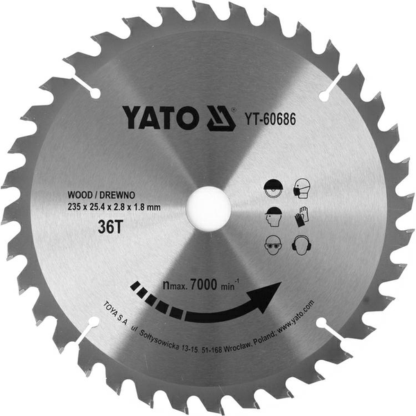 YATO FA VÁGÓKORONG 235X36TX25,4MM