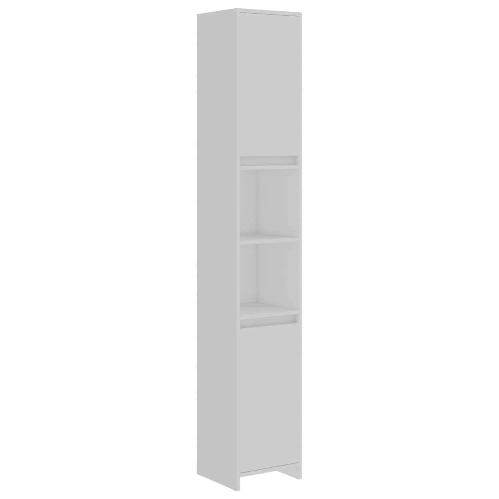 fehér forgácslap fürdőszobaszekrény 30 x 30 x 183,5 cm (802669)