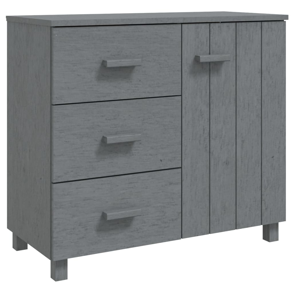 HAMAR sötétszürke tömör fenyőfa tálalószekrény 90 x 40 x 80 cm (340430)