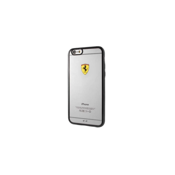 Ferrari Hardcase FEHCP6BK iPhone 6/6S tok racing shield készülékhez, átlátszó fekete