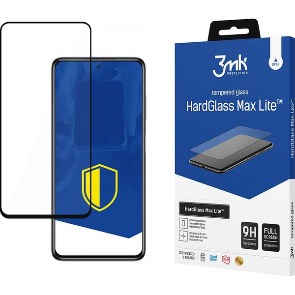 3mk HardGlass Max Lite edzett üvegfólia 9H Fekete Xiaomi Poco X3 Pro