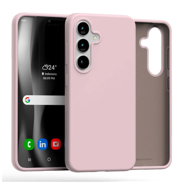 Mercury Silicone Sam tok S25+ S936 készülékhez, rózsaszín homok