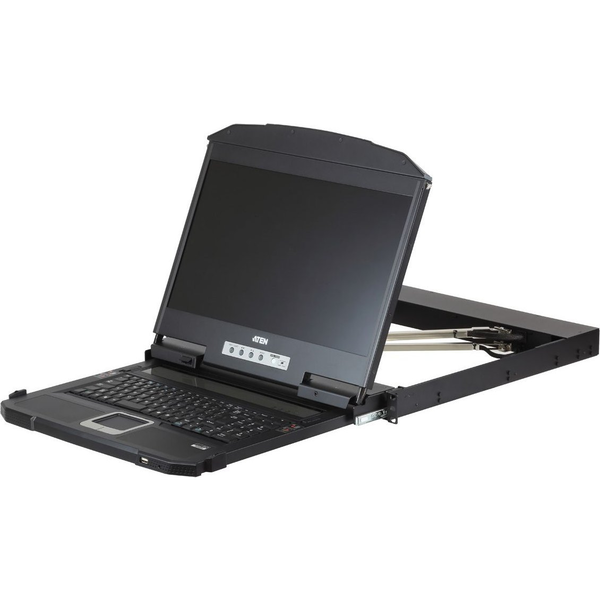 ATEN CL3800NW стелажна конзола 47 см (18.5") 1920 x 1080 пиксела Метал, Пластмаса Черен 1U