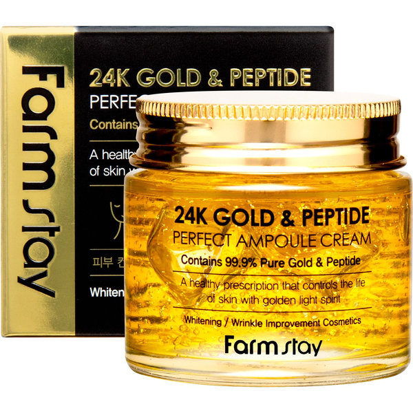 FARM STAY 24K Gold &amp; Peptide Perfect Ampoule Cream 80 ml