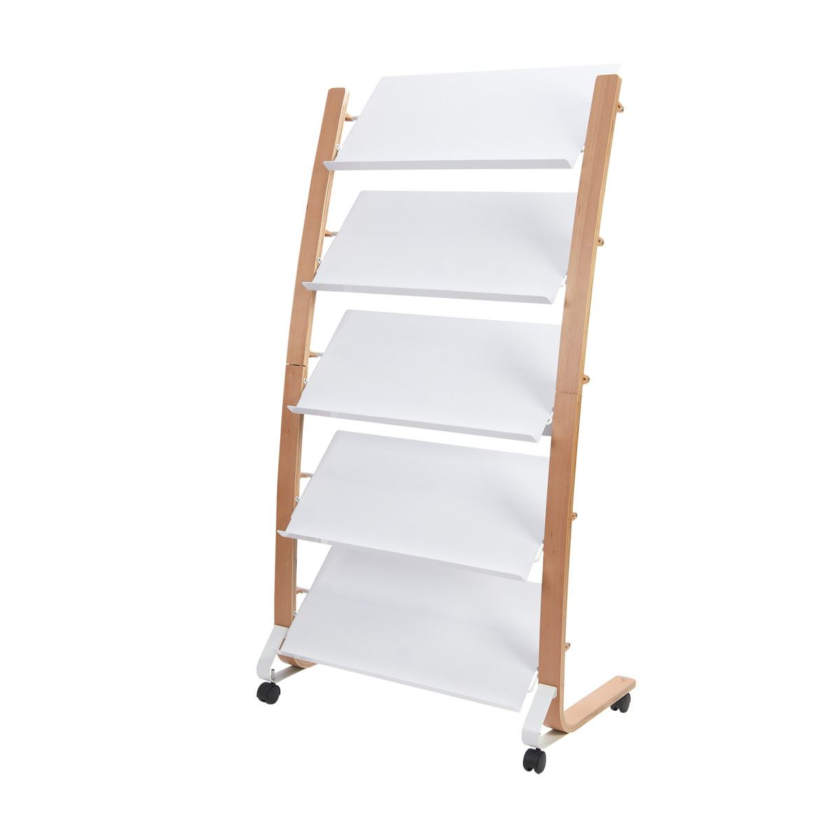 Alba 5x3 rekeszes gurulós katalógustartófehér-barna (DD5GMW BC) (DD5GMW BC)